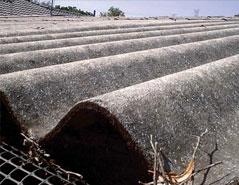 Picture of non-friable asbestos
